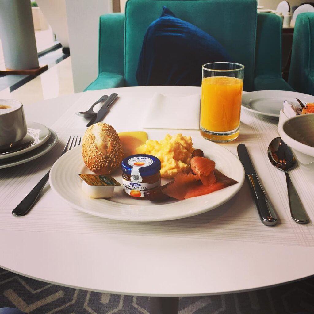 Breakfast at Hilton Warsaw Executive Lounge